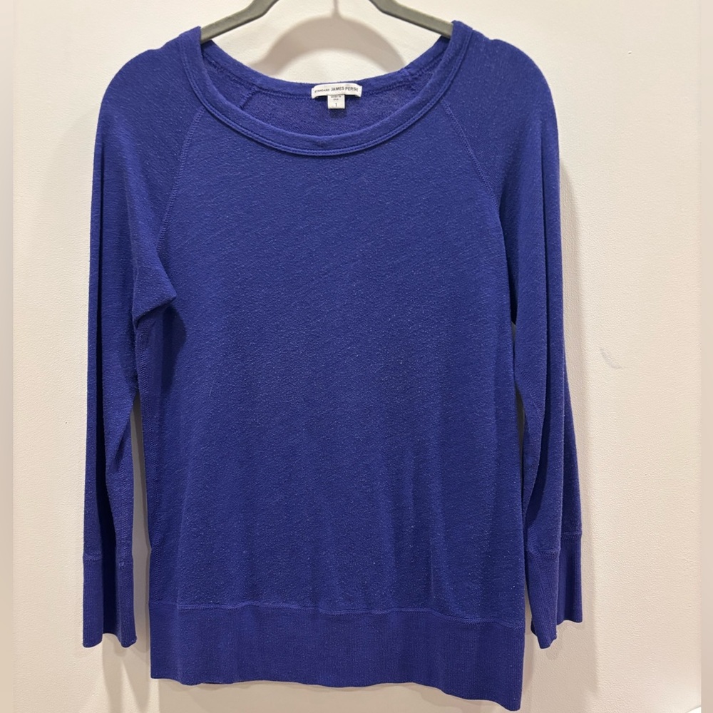 JAMES PERSE Vintage Sweatshirt, Supina Cotton, 3/4 Sleeve, Size 1, Excellent Con